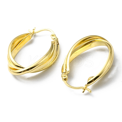 Rack Plating Brass Hoop Earrings EJEW-D055-20G-1