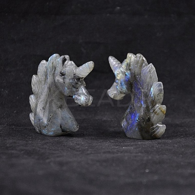 Natural Labradorite Carved Healing Unicorn Figurines PW-WG79758-02-1