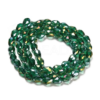 Electroplate Glass Beads Strands EGLA-D015-15x10mm-26-1