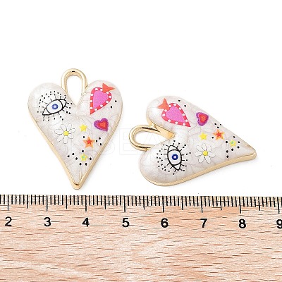 Rack Plating Alloy Enamel Pendants FIND-C050-09G-07-1