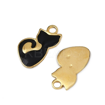 304 Stainless Steel Enamel Charms STAS-L290-37A-G-1