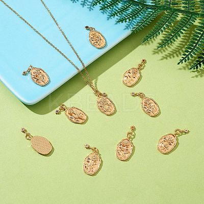 12Pcs 12 Style Brass Rhinestone Pendants KK-SZ0002-22-1