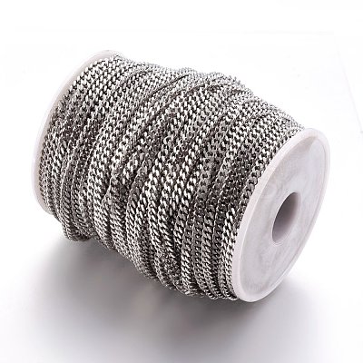 Tarnish Resistant 304 Stainless Steel Twisted Chains Curb Chain CHS-R001-1.0mm-1