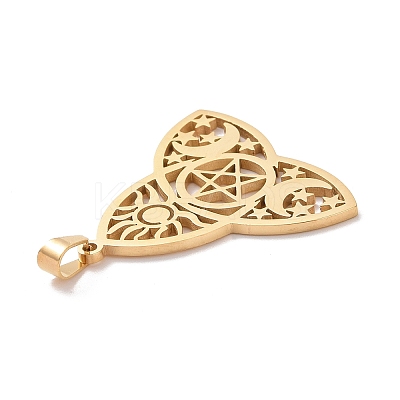 304 Stainless Steel Hollow Pendants LS-STAS-P313-04G-1