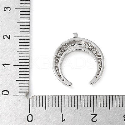 Brass Micro Pave Cubic Zirconia Pendants KK-C086-06P-1