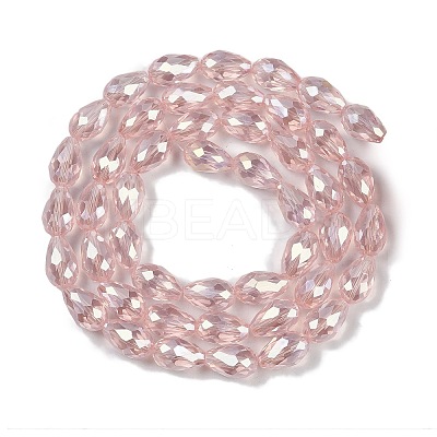 Transparent Electroplate Glass Beads Strands LS-EGLA-N013-T6mm-B18-1