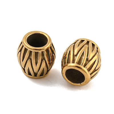 Ion Plating(IP) 304 Stainless Steel European Beads STAS-D175-20G-1