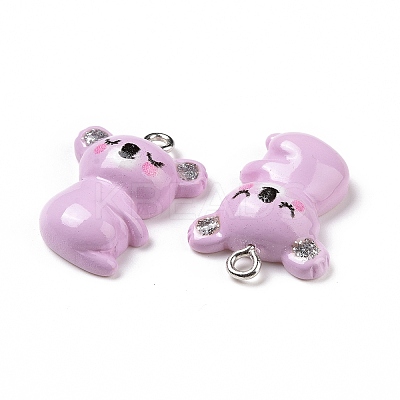 Opaque Resin Pendants LS-X-RESI-J023-15B-1