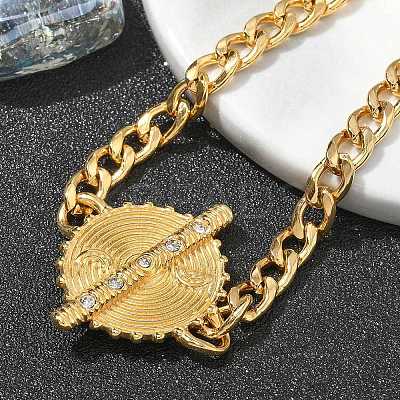 304 Stainless Steel Cuban Link Chain Bracelets for Women LS-STAS-Z117-10G-1
