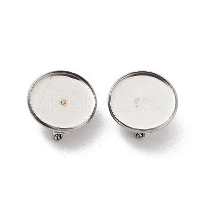 Non-Tarnish 304 Stainless Steel Brooch Base Settings FIND-D035-04A-P-1