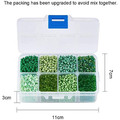 8/0 Round Glass Seed Beads SEED-PH0006-3mm-07-1