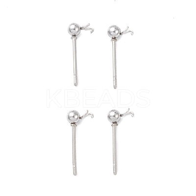 Non-Tarnish 304 Stainless Steel Ball Post Stud Earring Findings LS-STAS-Z035-03P-1