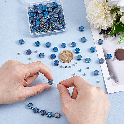 104Pcs 26 Styles Electroplated Glass Beads GLAA-PH0003-97A-1