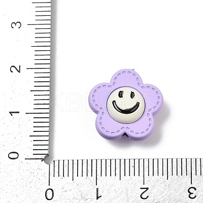 Spray Painted Alloy Beads PALLOY-S038-14C-1