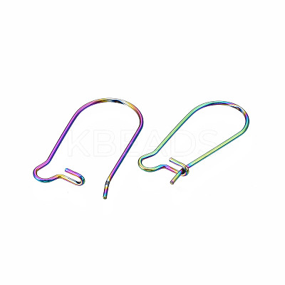 304 Stainless Steel Hoop Earrings Findings Kidney Ear Wires LS-X-STAS-N098-006-1