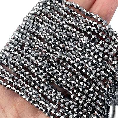 Transparent Electroplate Glass Beads Strands EGLA-A039-T2mm-UA05-1