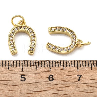 Brass Micro Pave Cubic Zirconia Pendants KK-U060-23G-01-1