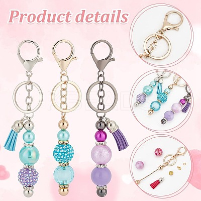 DIY Beadable Keychain Bar Making Kit DIY-PH0017-37-1