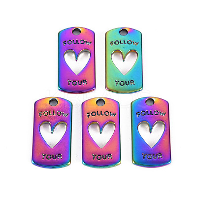 Rainbow Color Alloy Pendants PALLOY-S180-239-NR-1