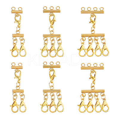 6Pcs 3 Styles 304 Stainless Steel Tube Multi-Strand Links FIND-HS00002-1