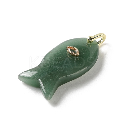 Natural Green Aventurine Pendants G-Z102-02G-04-1