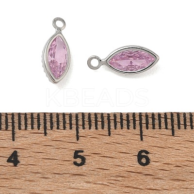 Brass Pave Cubic Zirconia Charms CU-CBABEB3-06P-1