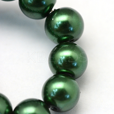 Baking Paint Pearlized Glass Pearl Round Bead Strands HY-Q003-12mm-75-1