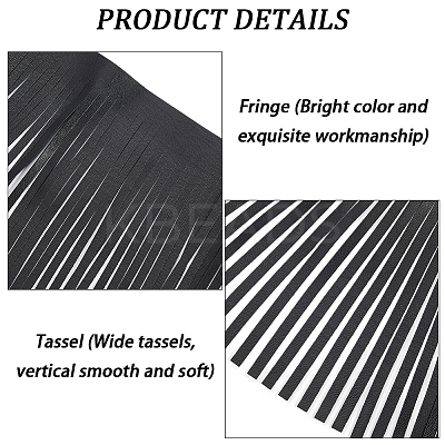 2M PU Leather Suede Fringe Trim AJEW-CY0001-58A-01-1