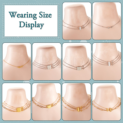 10Pcs 10 Styles Alloy Magnetic Clasps Slide Lock Clasps with Spring Ring Clasps FIND-TA0002-03-1