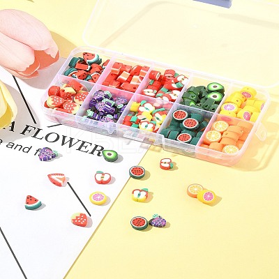 200Pcs 10 Styles Handmade Polymer Clay Beads CLAY-FS0001-40-1