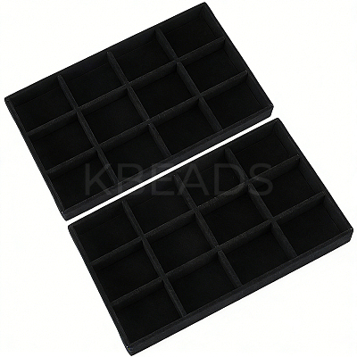 12 Grids Rectangle Velvet Display Trays ODIS-SP0002-23B-1