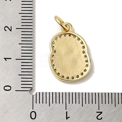 Brass Micro Pave Cubic Zirconia Pendants KK-K354-02G-S-1