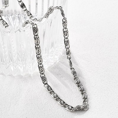 Non-Tarnish 304 Stainless Steel Lumachina Chain Necklaces X-NJEW-P226-08P-01-1
