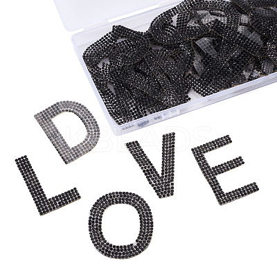 Glitter Hotfix Rhinestone Iron on Patches DIY-CD0001-10F-1