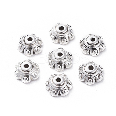 Tibetan Style Alloy Bead Caps LF0571Y-NF-1