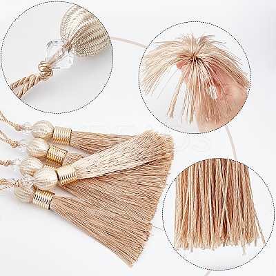 8Pcs Polyester Tassel Pendant Decorations HJEW-GF0001-23B-1
