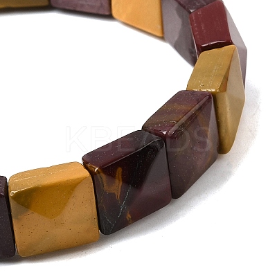 Natural Mookaite Beads Stretch Bracelets for Women Men BJEW-C097-06-15-1