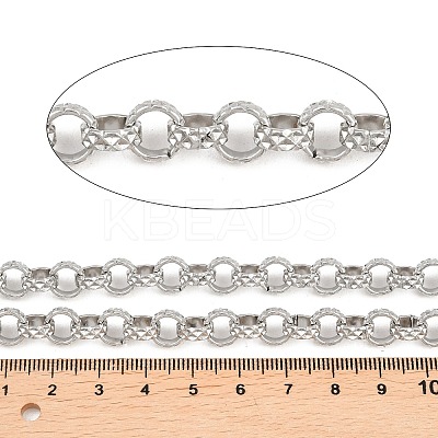 304 Stainless Steel Textured Rolo Chains CHS-C022-05P-1