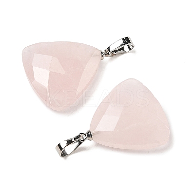 Natural Rose Quartz Pendants G-L614-D04-P04-1