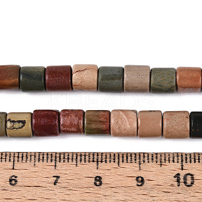 Natural Polychrome Jasper/Picasso Stone/Picasso Jasper Beads Strands G-T141-87A-1