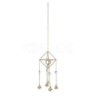 Geometric Metal Suncatchers Wall Hanging Decoration HJEW-G018-01B-G-1