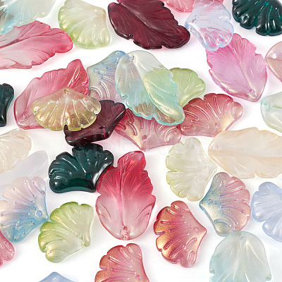 140Pcs 14 Style Transparent Baking Paint Glass Pendants LAMP-TA0001-02-1