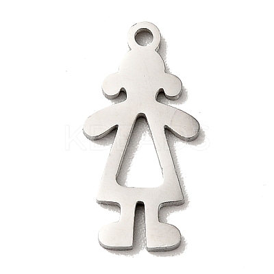 Non-Tarnish 304 Stainless Steel Textured Pendants STAS-J040-06B-P-1