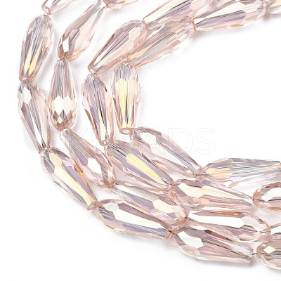 Electroplate Glass Beads Strands EGLA-L015-HP-B07-1