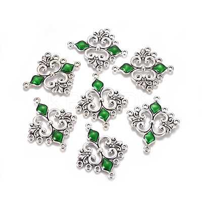 Alloy Enamel Chandelier Component Links ENAM-EA9734Y-3-1