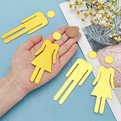Acrylic TOILET Sign Stickers DIY-WH0569-66A-03-1