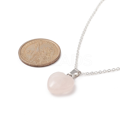 Natural Rose Quartz Geometry Pendant Necklace NJEW-JN04239-07-1