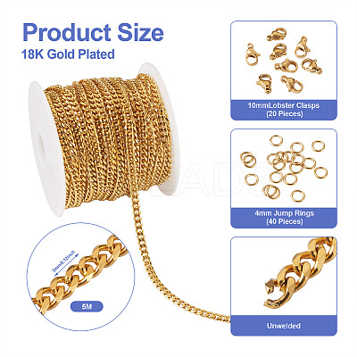DIY Chain Bracelet Necklace Making Kit DIY-PJ0001-37-1