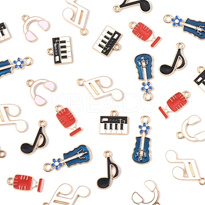30Pcs 6 Styles Alloy Enamel Charms FIND-FS0003-99-1