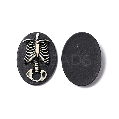 Halloween Cameos Opaque Resin Cabochons RESI-C017-01A-1